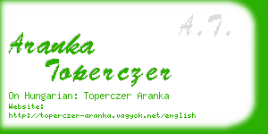 aranka toperczer business card